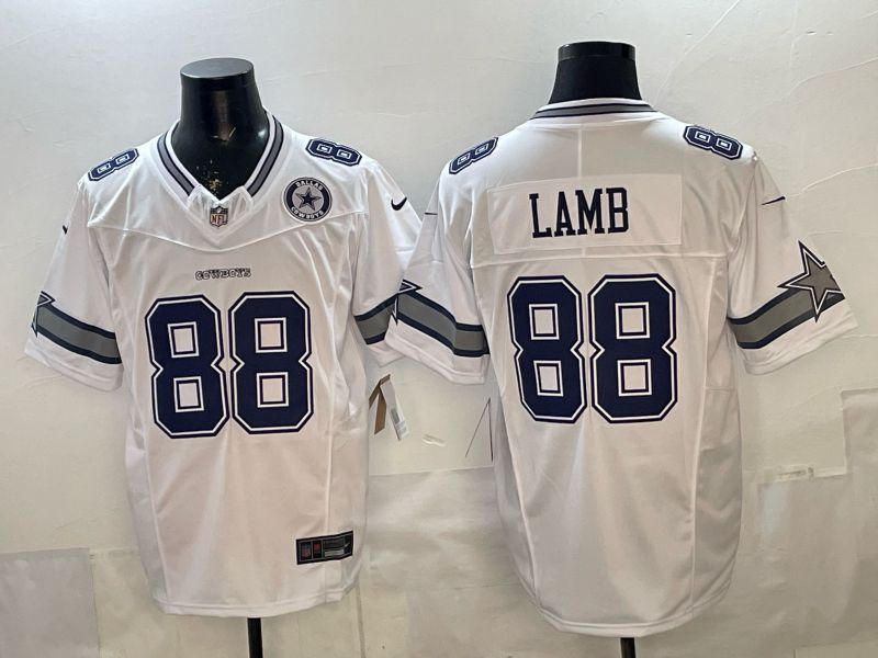 2026 Men Dallas Cowboys #88 Lamb White 6th generations Throwback Nike Limited NFL Jersey style 006->dallas cowboys->NFL Jersey